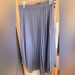 Escada Pleated Midi Skirt in grey